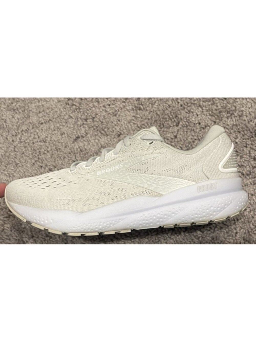 Brooks Ghost 16 Shoes Womens 8 B White Grey 1204071B151